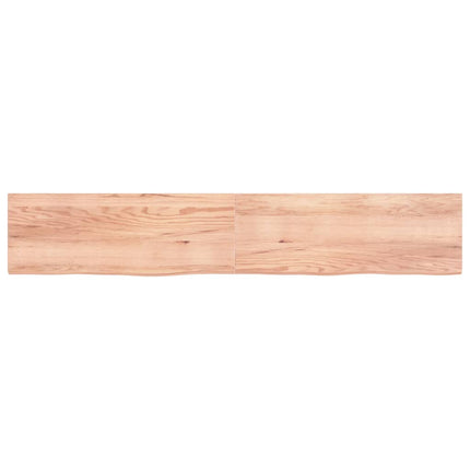 Piano Bagno Marrone 220x40x(2-4) cm Legno Massello Trattato