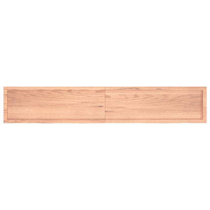 Piano Bagno Marrone 220x40x(2-4) cm Legno Massello Trattato