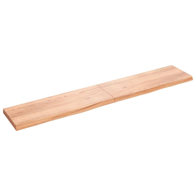 Piano Bagno Marrone 220x40x(2-6) cm Legno Massello Trattato