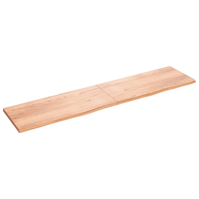 Piano Bagno Marrone 220x50x(2-4) cm Legno Massello Trattato