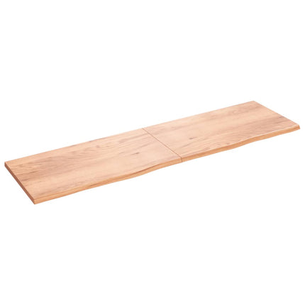 Piano Bagno Marrone 220x60x(2-4) cm Legno Massello Trattato