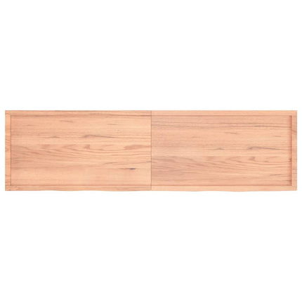 Piano Bagno Marrone 220x60x(2-4) cm Legno Massello Trattato