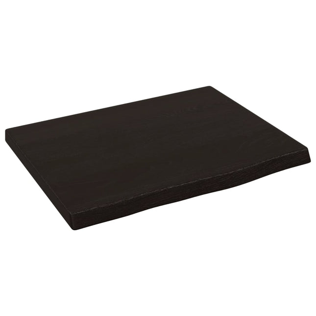 Piano Bagno Marrone Scuro 40x30x2 cm Legno Massello Trattato