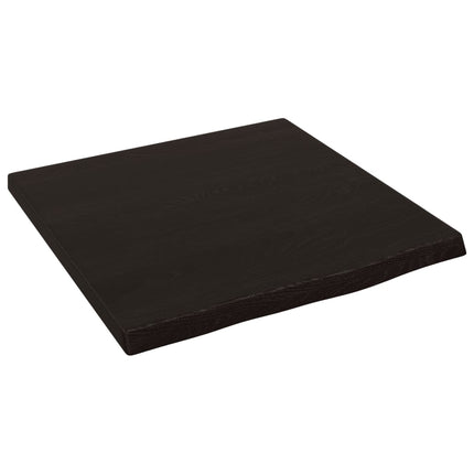 Piano Bagno Marrone Scuro 40x40x2 cm Legno Massello Trattato