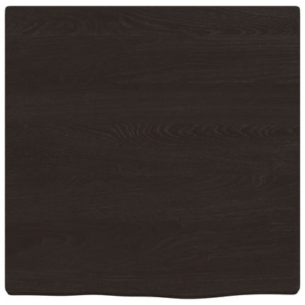 Piano Bagno Marrone Scuro 40x40x2 cm Legno Massello Trattato