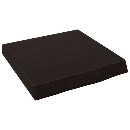 Piano Bagno Marrone Scuro 40x40x(2-6)cm Legno Massello Trattato