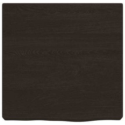 Piano Bagno Marrone Scuro 40x40x(2-6)cm Legno Massello Trattato
