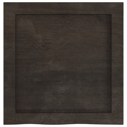 Piano Bagno Marrone Scuro 40x40x(2-6)cm Legno Massello Trattato