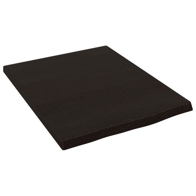 Piano Bagno Marrone Scuro 40x50x2 cm Legno Massello Trattato