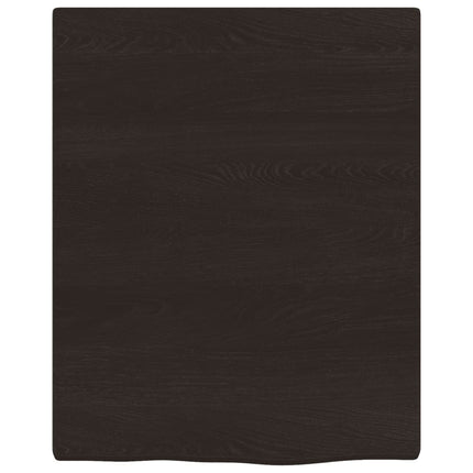 Piano Bagno Marrone Scuro 40x50x2 cm Legno Massello Trattato