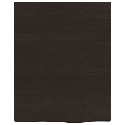 Piano Bagno Marrone Scuro 40x50x(2-4)cm Legno Massello Trattato
