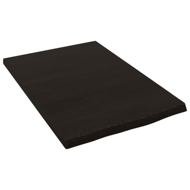 Piano Bagno Marrone Scuro 40x60x2 cm Legno Massello Trattato