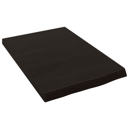 Piano Bagno Marrone Scuro 40x60x(2-4)cm Legno Massello Trattato