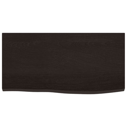 Piano Bagno Marrone Scuro 60x30x2 cm Legno Massello Trattato