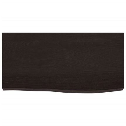 Piano Bagno Marrone Scuro 60x30x(2-4)cm Legno Massello Trattato