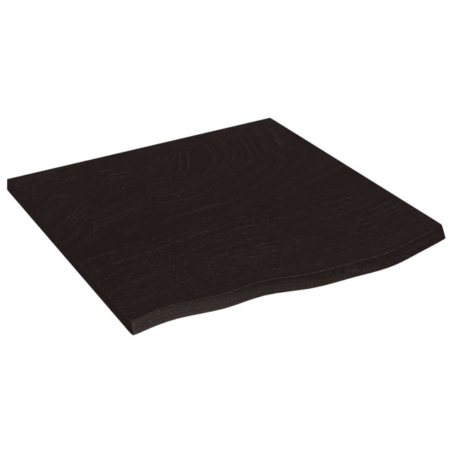 Piano Bagno Marrone Scuro 60x60x2 cm Legno Massello Trattato
