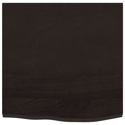 Piano Bagno Marrone Scuro 60x60x2 cm Legno Massello Trattato