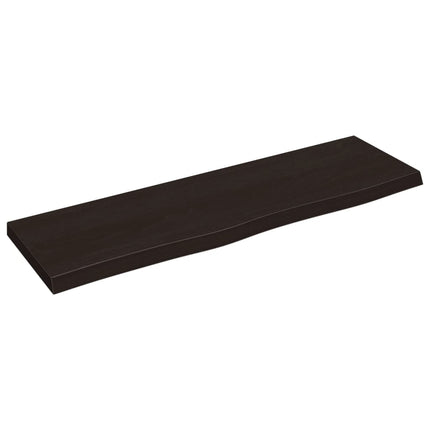 Piano Bagno Marrone Scuro 100x30x(2-4)cm Legno Trattato