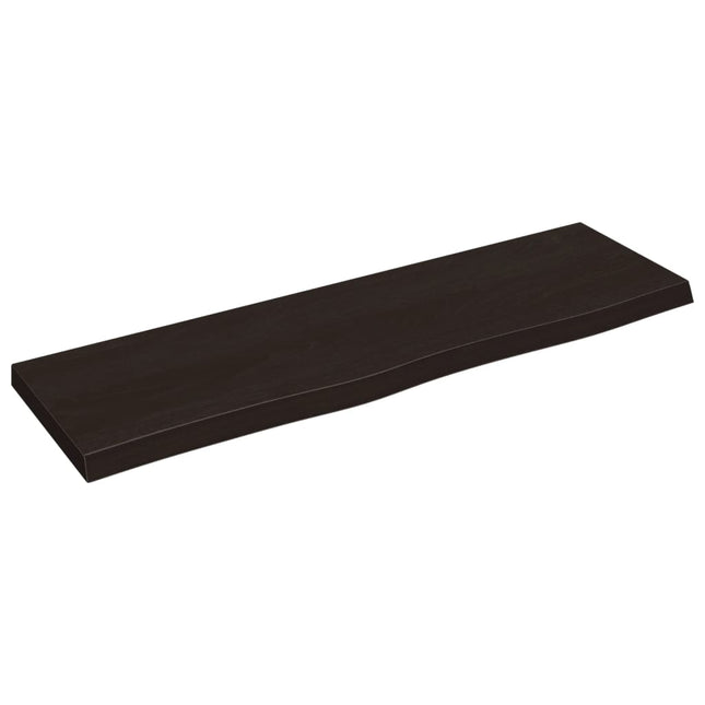 Piano Bagno Marrone Scuro 100x30x(2-4)cm Legno Trattato