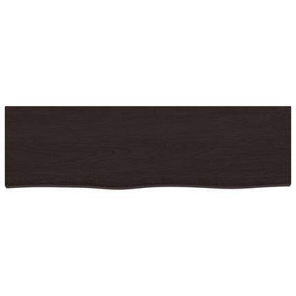 Piano Bagno Marrone Scuro 100x30x(2-4)cm Legno Trattato