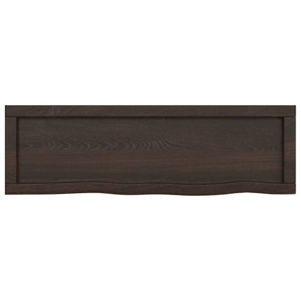 Piano Bagno Marrone Scuro 100x30x(2-4)cm Legno Trattato