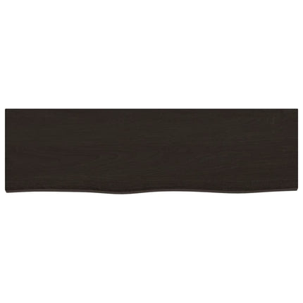 Piano Bagno Marrone Scuro 100x30x(2-6)cm Legno Trattato