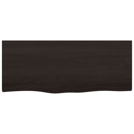 Piano Bagno Marrone Scuro 100x40x2cm Legno Massello Trattato