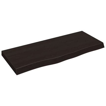 Piano Bagno Marrone Scuro 100x40x(2-6)cm Legno Trattato
