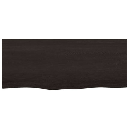 Piano Bagno Marrone Scuro 100x40x(2-6)cm Legno Trattato