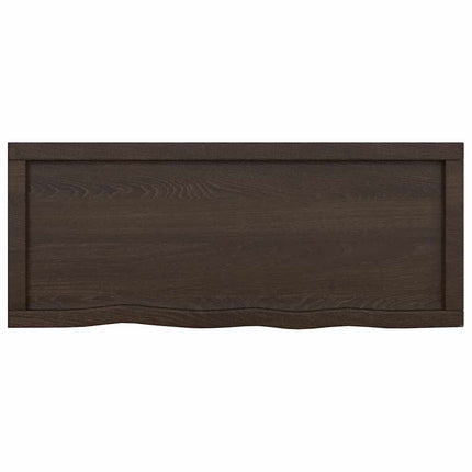 Piano Bagno Marrone Scuro 100x40x(2-6)cm Legno Trattato
