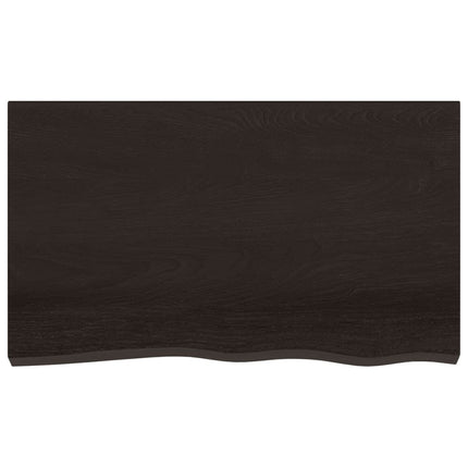 Piano Bagno Marrone Scuro 100x60x(2-4)cm Legno Trattato
