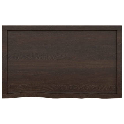 Piano Bagno Marrone Scuro 100x60x(2-4)cm Legno Trattato