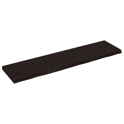 Piano Bagno Marrone Scuro 120x30x(2-4)cm Legno Trattato