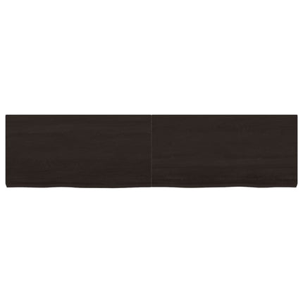 Piano Bagno Marrone Scuro 120x30x(2-4)cm Legno Trattato
