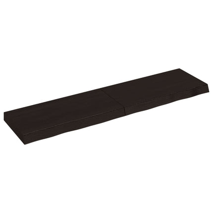 Piano Bagno Marrone Scuro 120x30x(2-6)cm Legno Trattato