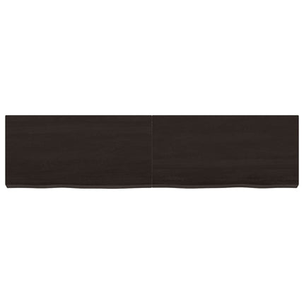 Piano Bagno Marrone Scuro 120x30x(2-6)cm Legno Trattato