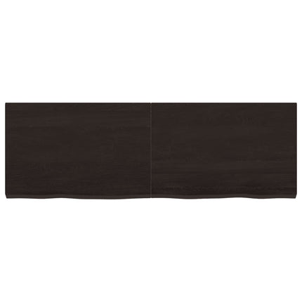 Piano Bagno Marrone Scuro 120x40x(2-4)cm Legno Trattato