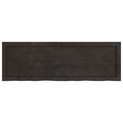 Piano Bagno Marrone Scuro 120x40x(2-4)cm Legno Trattato