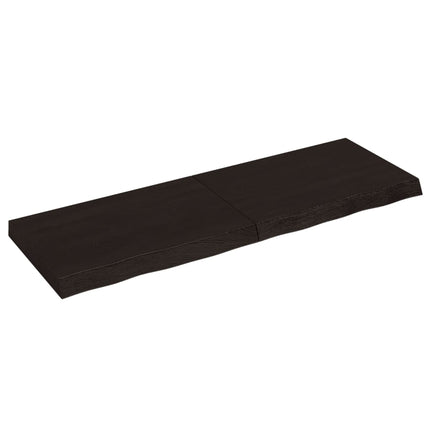 Piano Bagno Marrone Scuro 120x40x(2-6)cm Legno Trattato