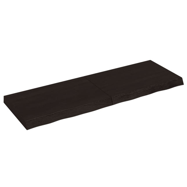 Piano Bagno Marrone Scuro 120x40x(2-6)cm Legno Trattato