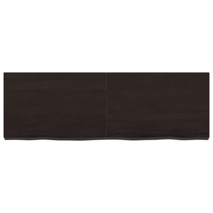 Piano Bagno Marrone Scuro 120x40x(2-6)cm Legno Trattato