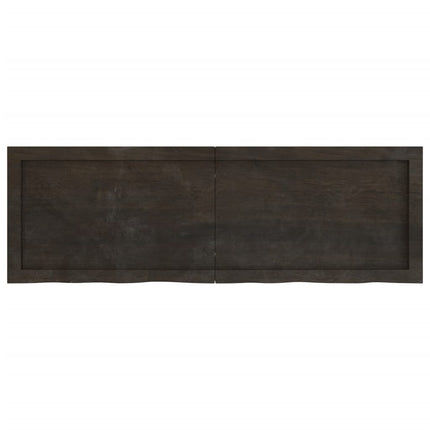 Piano Bagno Marrone Scuro 120x40x(2-6)cm Legno Trattato