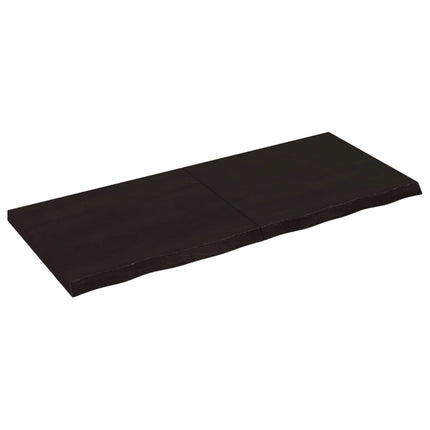 Piano Bagno Marrone Scuro 120x50x(2-4)cm Legno Trattato