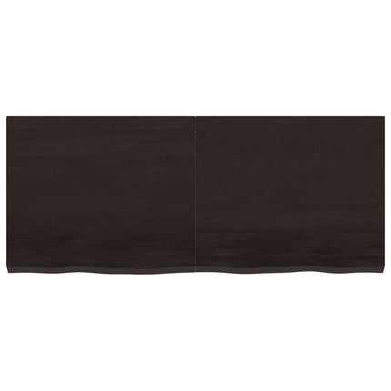 Piano Bagno Marrone Scuro 120x50x(2-4)cm Legno Trattato