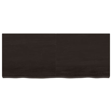 Piano Bagno Marrone Scuro 120x50x(2-6)cm Legno Trattato