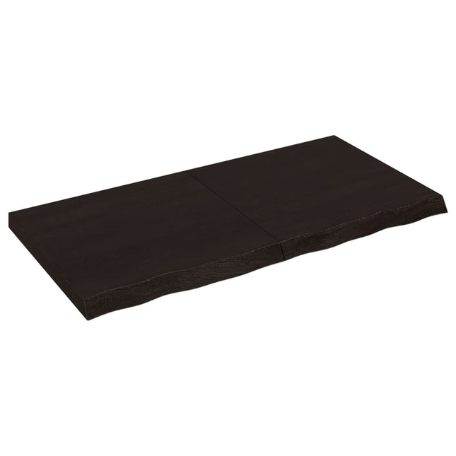 Piano Bagno Marrone Scuro 120x60x(2-6)cm Legno Trattato