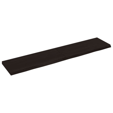 Piano Bagno Marrone Scuro 140x30x(2-4)cm Legno Trattato