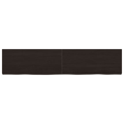 Piano Bagno Marrone Scuro 140x30x(2-4)cm Legno Trattato