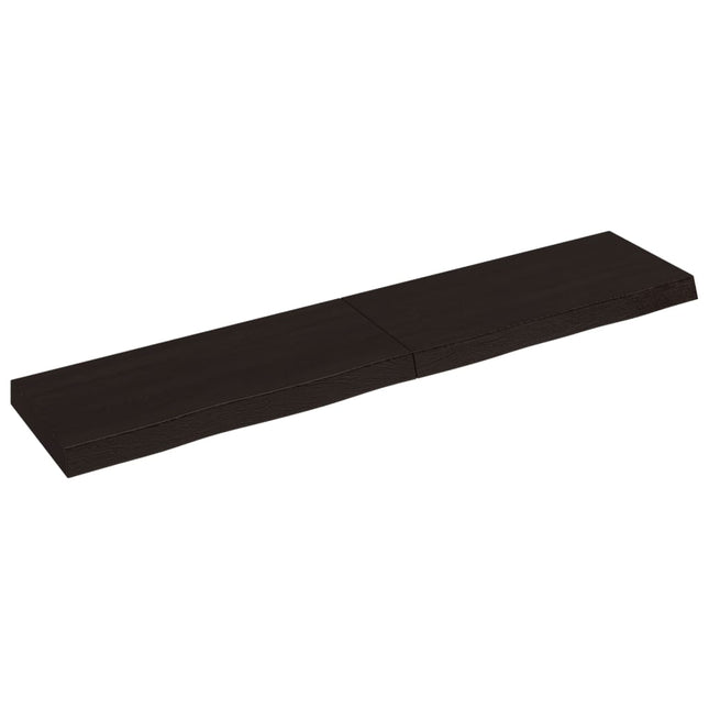 Piano Bagno Marrone Scuro 140x30x(2-6)cm Legno Trattato