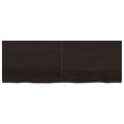 Piano Bagno Marrone Scuro 140x50x(2-6)cm Legno Trattato